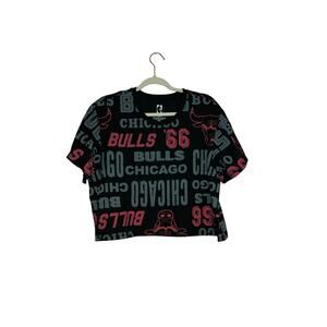NBA Chicago Bulls All Over Print Crop Tee XXL Streetwear